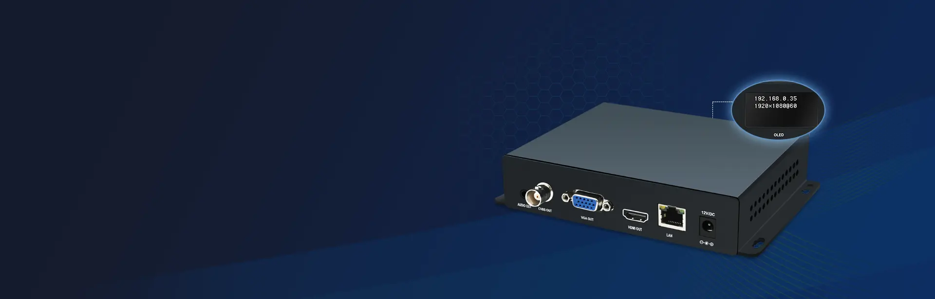 H.265 4K HDMI CVBS VGA donanım kod çözücü